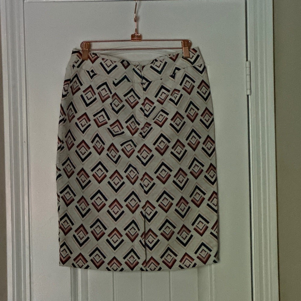 Ann Taylor Geometric Print Pencil Skirt Size 6